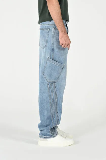 BAGGY FIT CARGO DENIM