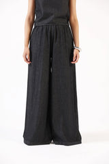 DENIM MEGA WIDE LEG TROUSERS