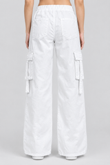 6 Pocket Denim Cargo Jeans | White