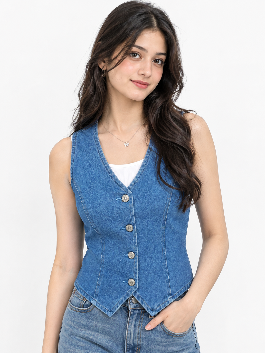 Denim Vest Top for Women