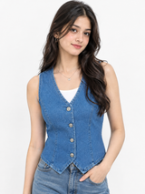 Denim Vest Top for Women