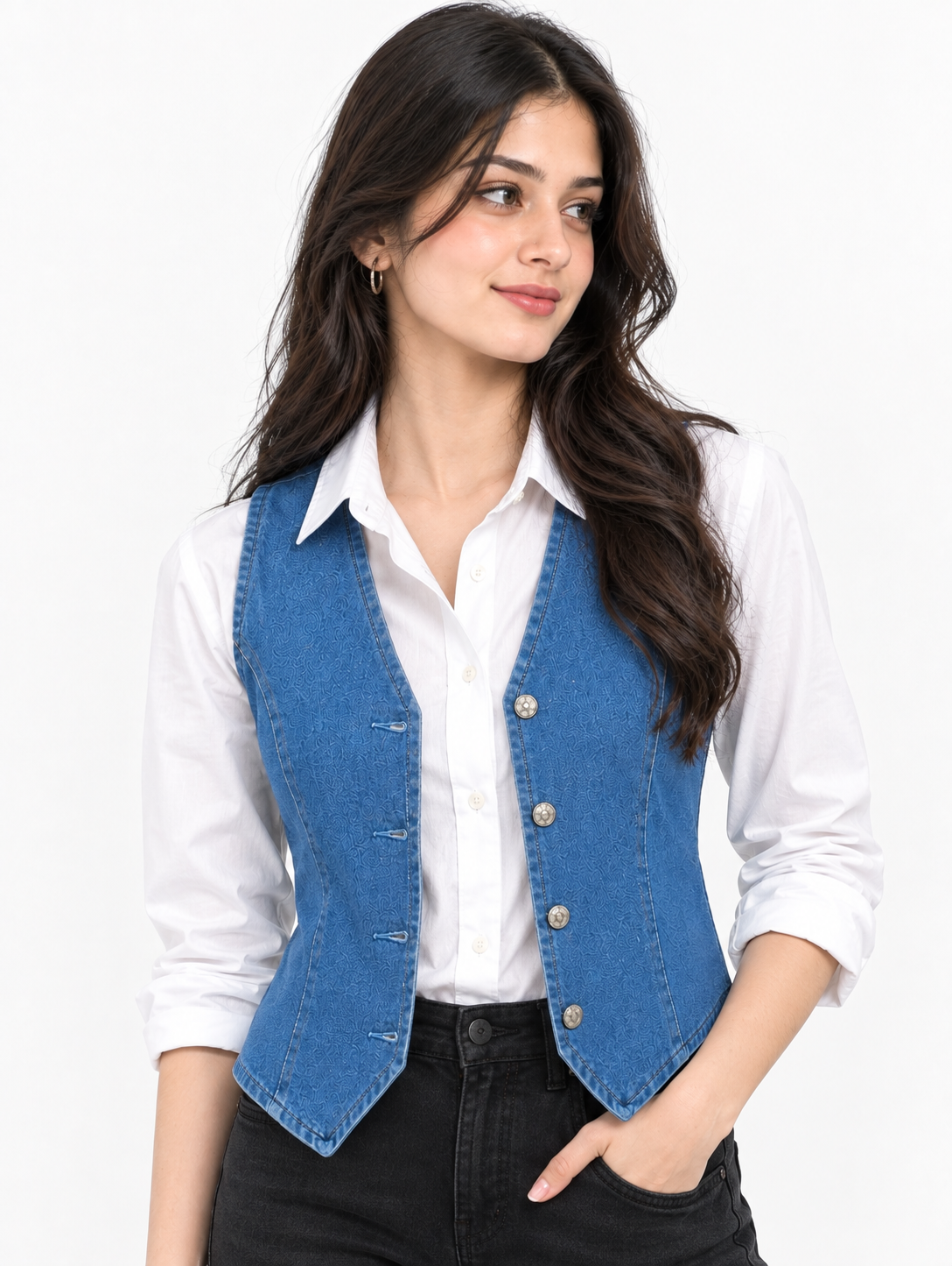 Denim Vest Top for Women