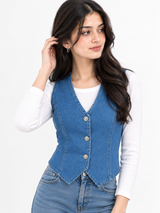 Denim Vest Top for Women