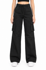6 Pocket Denim Cargo Jeans | Black
