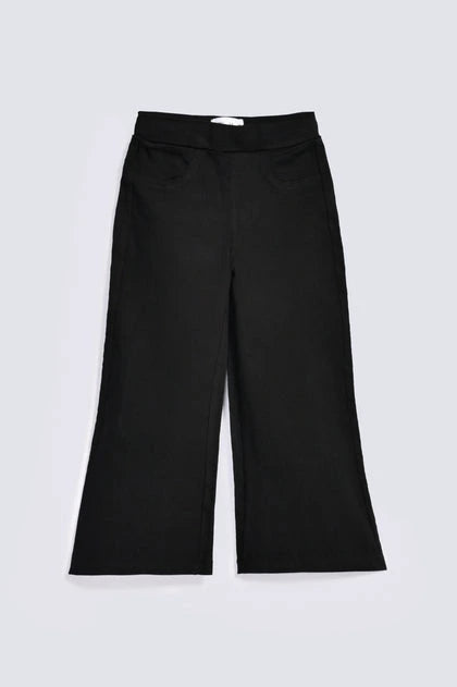 GIRLS DENIM LOOK FLARED JEGGINGS